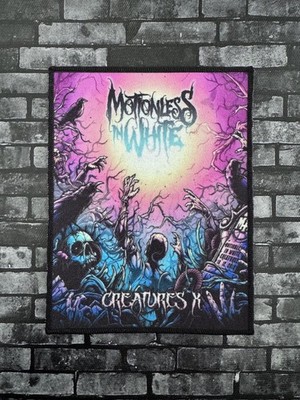 SMALL SEW ON PRINTED PATCH BATTLE JACKET ~ 10.5 x 13.5cm ~ MOTIONLESS IN WHITE