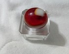 Oxblood Out Of Round Marble & Piece of Akro Agate Manufacturing Cullet & Odditiy — photo 4