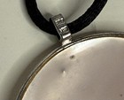 Vintage VAR 925 Sterling Silver MOP Donut Pendant Pink Pearl Corded Necklace — photo 6
