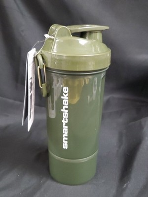 Smartshake Original2Go ONE Shaker Bottle Clear Green 27oz W/ Dry Container NEW