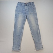 Judy Blue Jeans Womens 5/27 Blue Jogger High Rise Light Wash Stretch Denim