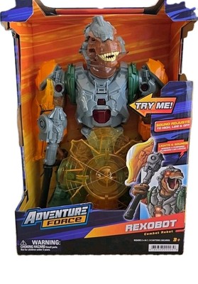 Adventure Force Rexobot Robot Action Figure with Lights & Sounds, 13''