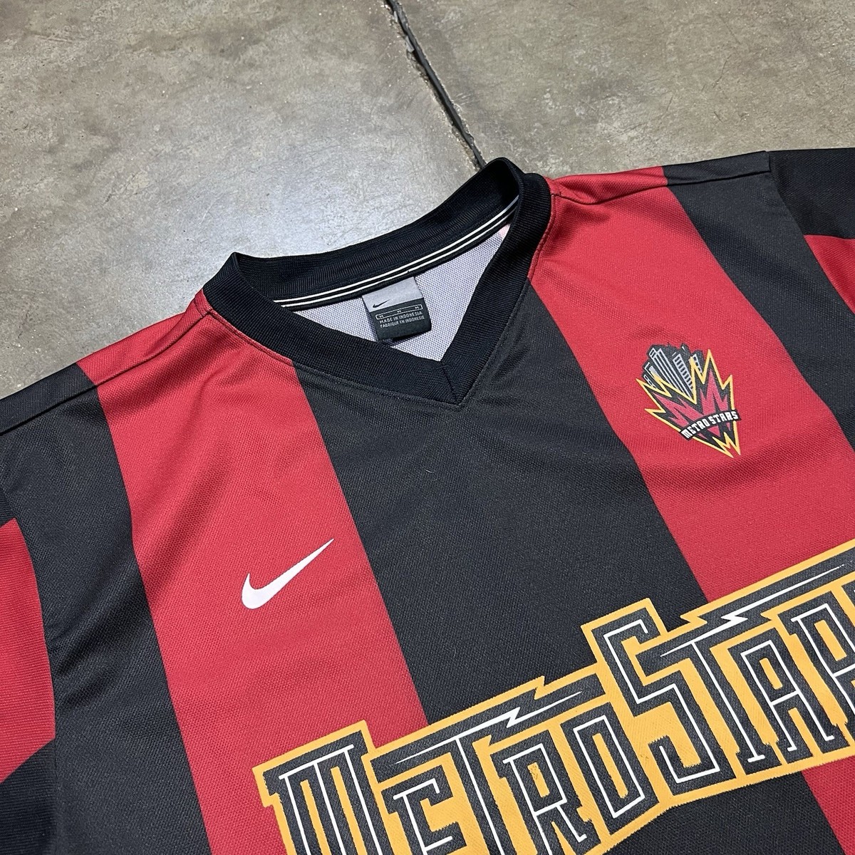 Vintage New York Metro Stars Red Bull Nike Soccer Jersey Med