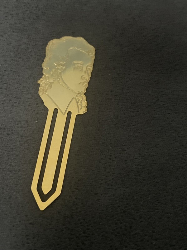 Wolfgang Amadeus Mozart Vintage Decorative Metal Bookmark Clip - 3”