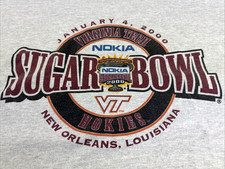 Vintage 2000 Virginia Tech Hokies Nokia Sugar Bowl T Shirt Size XL
