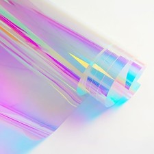 Iridescent Window Film, Holographic Window Tint Decorative Dichroic Film Colored
