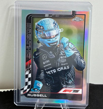 2025 Topps Chrome F1 George Russell Refractor #119 British GP Pole Position