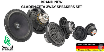 GLADEN ZETA 3-WAY COMPONENT SPEAKERS SET-SOUND QUALITY-WARRANTY