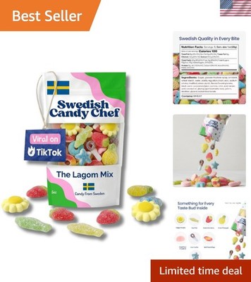 Assorted Swedish Gummy Candy Mix - Sweet, Sour & Fruity - 5oz for Easter Joy