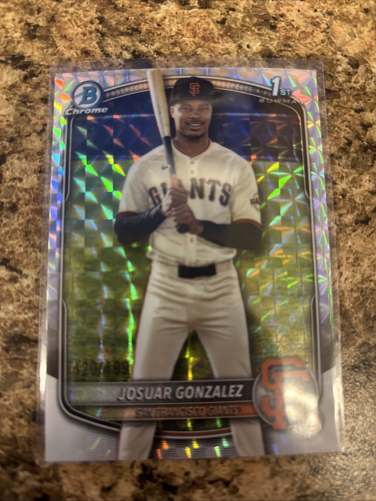 2025 Bowman Chrome - Prospects Josuar Gonzalez,  #BCP-153 Refractor /499 (RC)