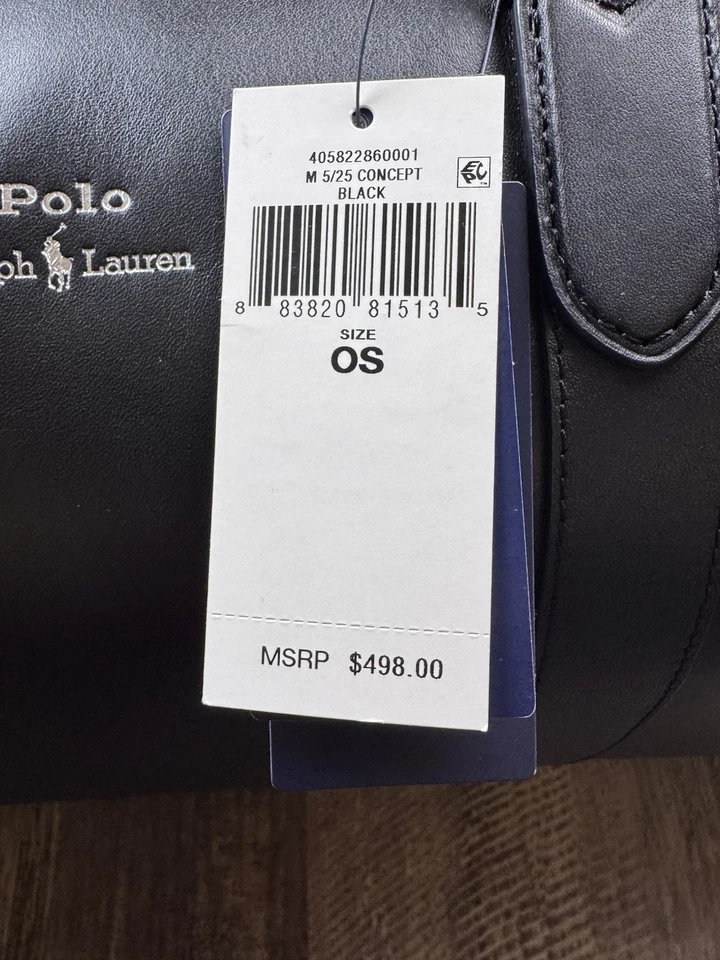 Lona de cuero liso negra Polo Ralph Lauren para hombre $498,00 Foto 2 de 4
