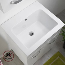 Mobile Lavatoio DOMIN Design 60x50 con Vasca in Ceramica YORK Ceramica Tuscia