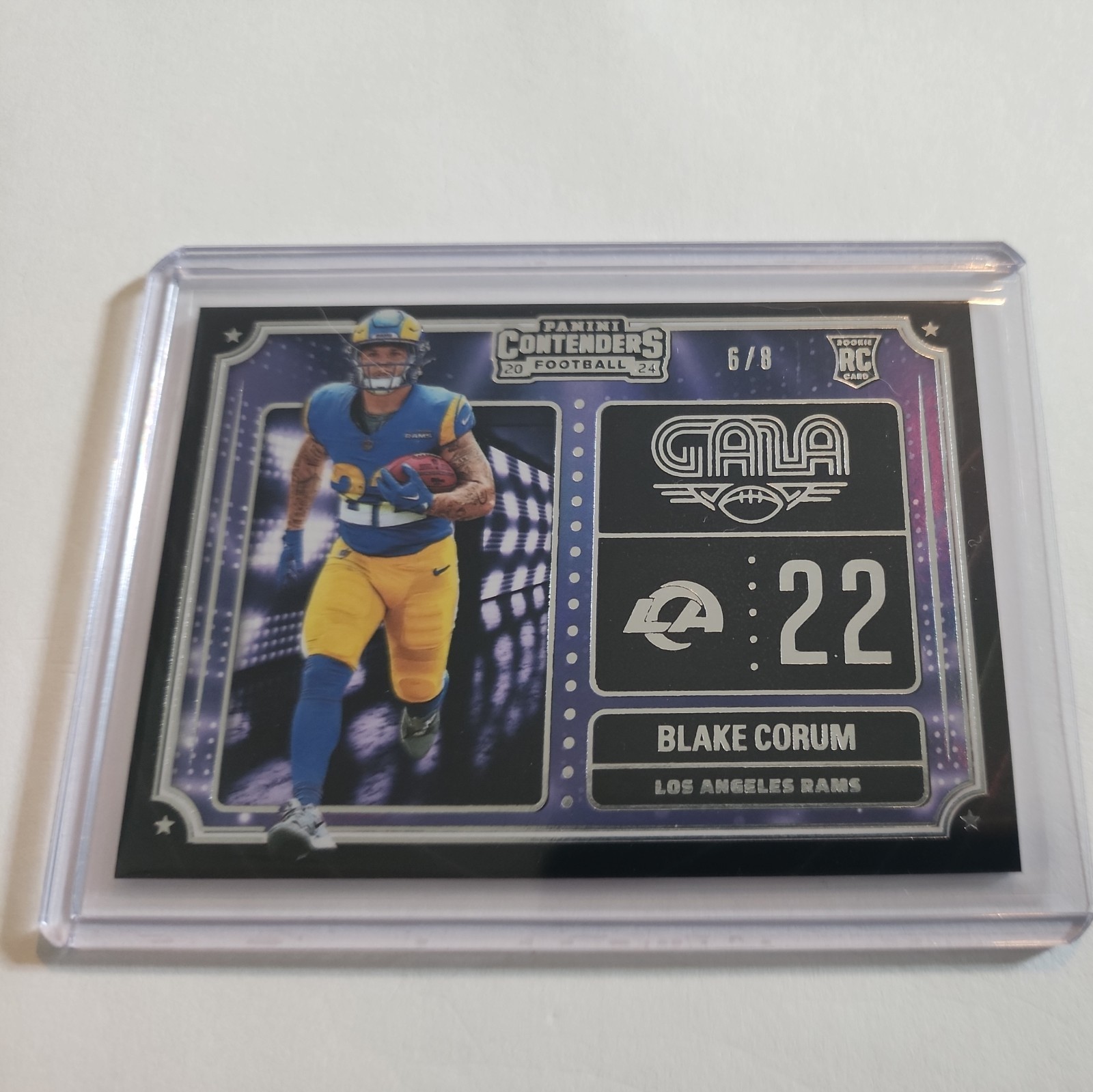 2024 BLAKE CORUM Panini Contenders Black GALA 6/8 #27  RC Rams SSP