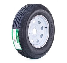 Free Country Trailer Tire Rim ST205/75R15 8-Ply D 107M 5 Lug x 4.5" White Spoke