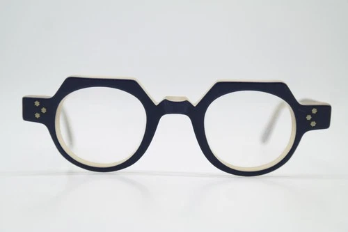 Vintage Glasses Anne Et Valentin Toulouse Blue Transparent Oval Frame