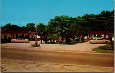 St. Augustine Florida Postcard Mayflower Court Motel Vintage Cars Travel Lodging