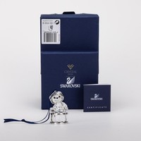 Swarovski Figurine Kris Bear 2007 Annual Edition Sitting On Drum Xmas Ornamen...