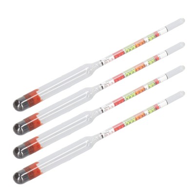 10Pcs Hydrometer Glass Triple Scale Beer Tester Wine Meter Measuring Tool Set