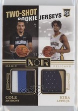 2020-21 Noir Two-Shot Rookie Jerseys Prime /25 Cole Anthony Kira Lewis Jr 7y2