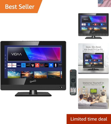 #ad 15.6 Inch Full HD Smart TV WiFi Built In Speakers amp; Remote Control Included $269.95