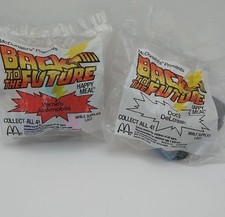 1991 Back To The Future Mcdonald's Happy Meal - 2 Toy Lot - Sealed Verne Doc