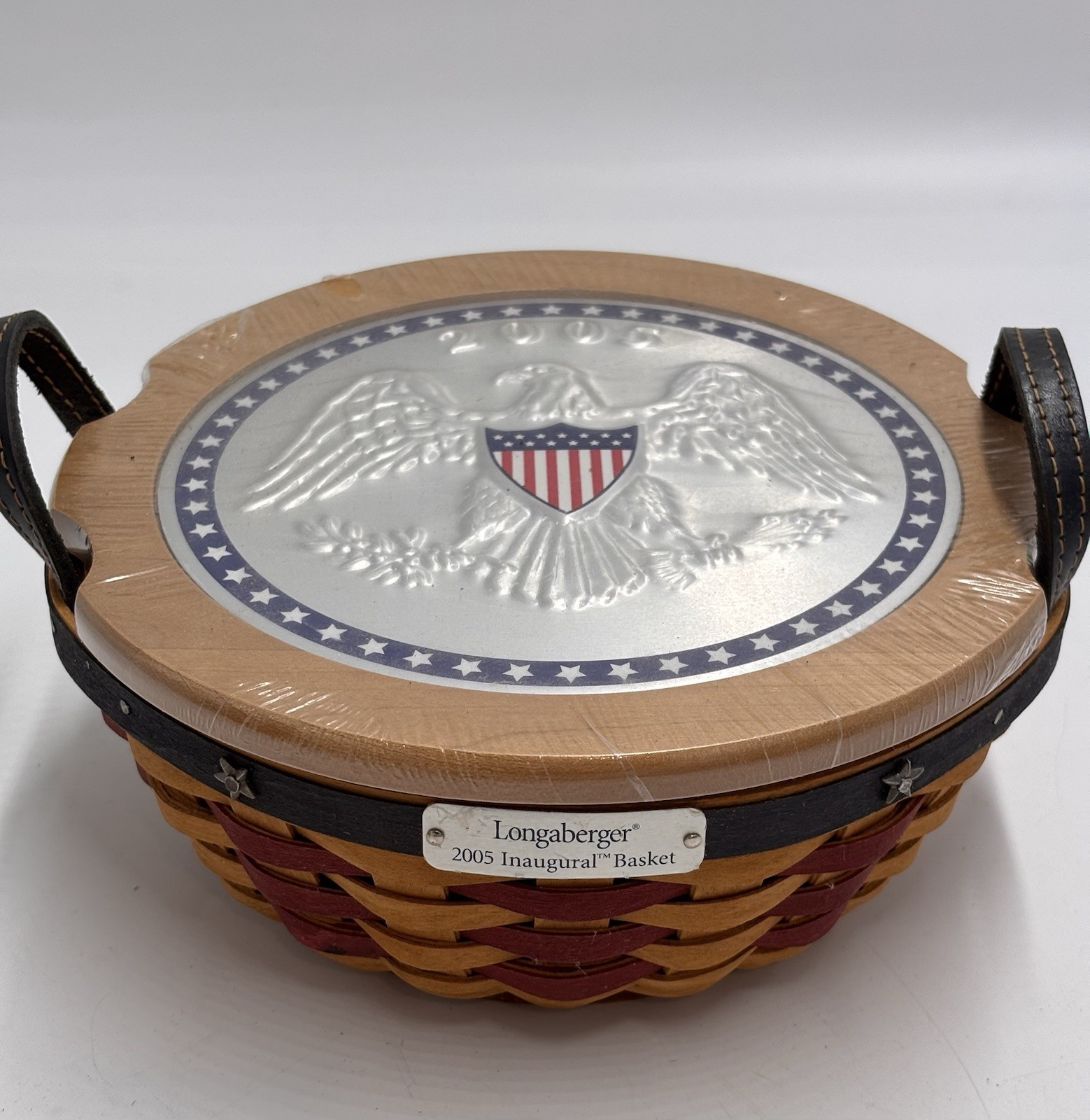Longaberger 2005 Inaugural Basket with Lid, Liner & Protector