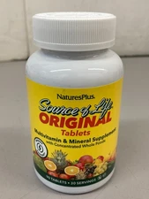 Nature's Plus Source of Life Multi-Vitamin & Mineral Supplement  90 tabs - 2028