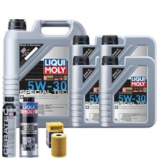 Motoröl 5W30 LIQUI MOLY 9L+HENGST Ölfilter +Spülung +Cera Tec