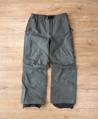 Vintage Arc'tery Gore-Tex Belted Pro Shell Schnee Ski Hose Khaki Damen Medium