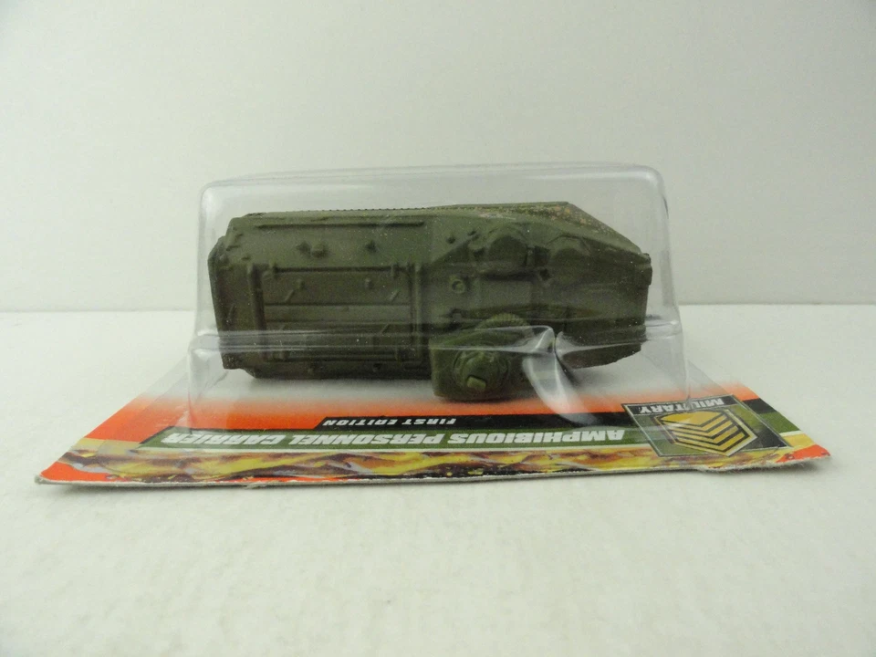 2000 Matchbox #55 Amphibious Personnel Carrier (Green) – CUT CARD - Image 4 of 4