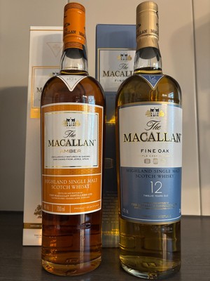 Macallan Amber 40% + Macallan Fine Oak 12Y Triple Cask Matured 40% 700ML  OVP
