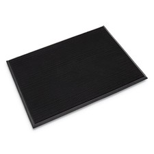Crown MASR42BK Mat-A-Dor 24" x 32" Rubber Entrance/Scraper Mat - Black New