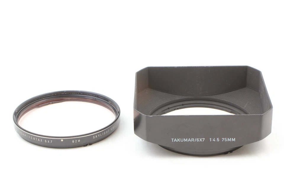 [N MINT] Asahi Pentax Metal Hood + Filter for Takumar 6x7 75mm F4.5 Lens Japan - Image 3 of 4