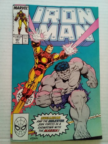 Iron Man #247 (1989)  Grey Hulk! Bob Layton Cover and Art! Excellent Condition!