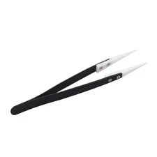 Anti-Static Ceramic Tweezers ESD Heat Resistant Insulated Pointed Tip Pliers B