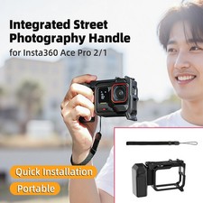 For Insta360 Ace Pro 2/1 Street Photography Handle Vlog Quick-Release Grip Frame