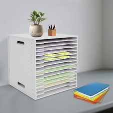 Scrapbooking Storage Cabinet 8-Drawer Rolling Craft Organizer Wood — listing 3