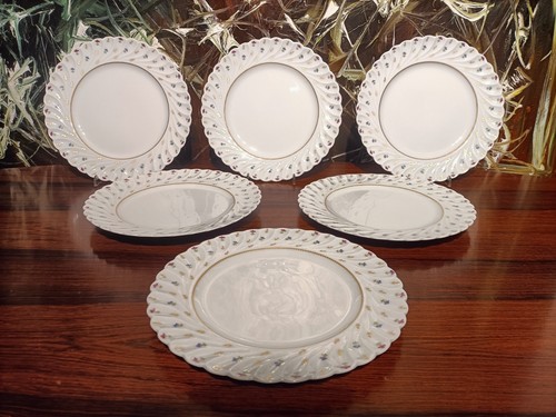 HAVILAND Limoges France TORSE Lutetia, 6 edle Speiseteller Ø 24,5cm - Bild 2 von 6
