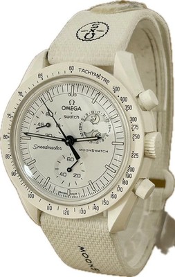 Used Omega x Swatch Speedmaster Mission to the Moon Phase SO33W700 Quartz