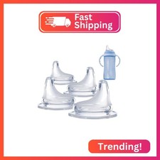 4Pack Replacement Silicone Spout Compatible with NUK, Soft Spout Replacement for