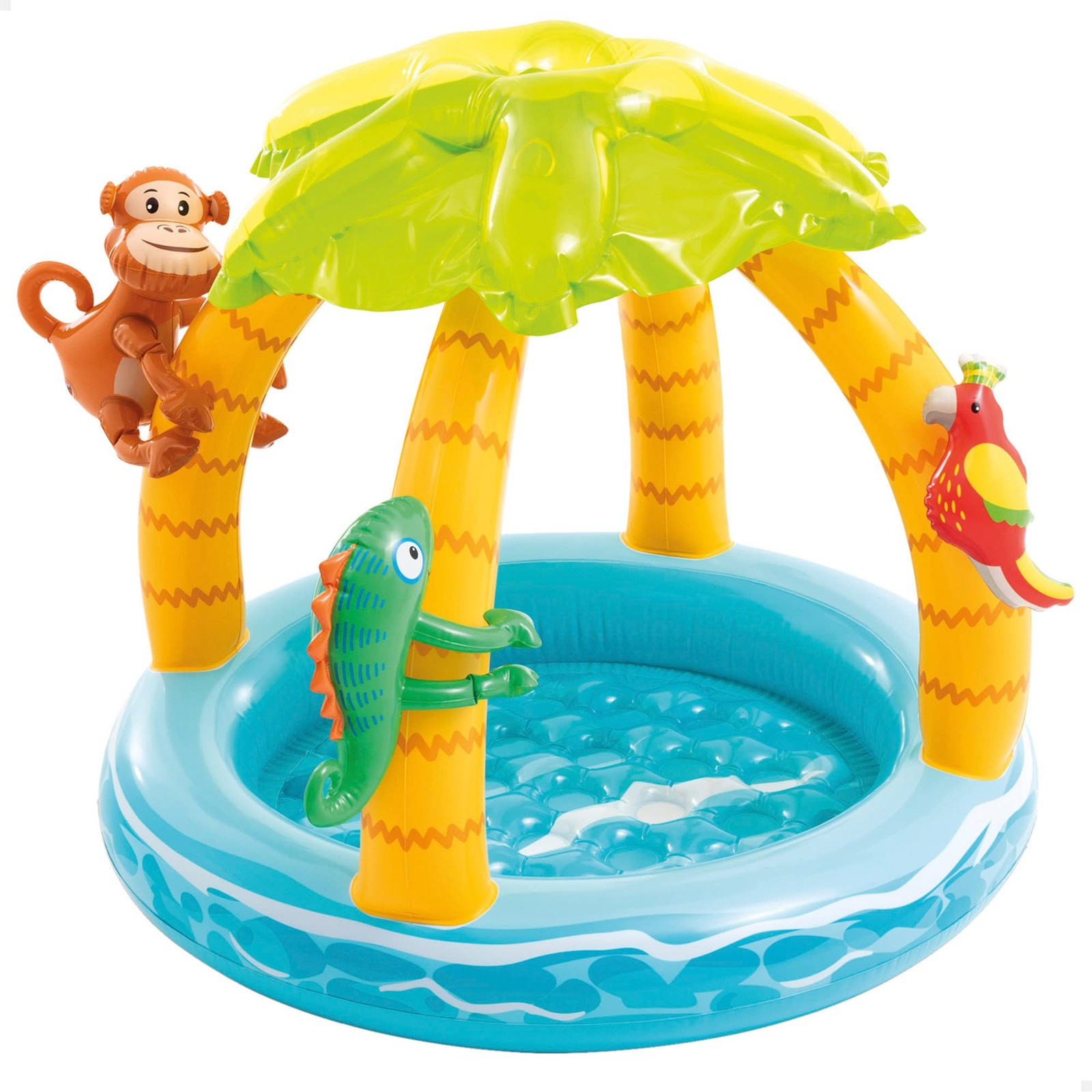 Piscina para bebé Intex Tropical Island, tamaño inflado: 102 cm x 86 cm (58417NP)