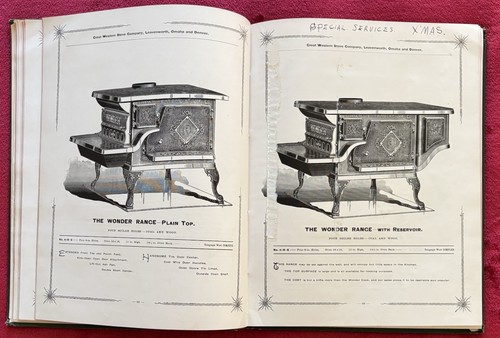 1888 GREAT WESTERN STOVE CO. ILLUSTRATED CATALOG - GILT-LETTERED EMBOSSED COVER - Picture 9 of 23