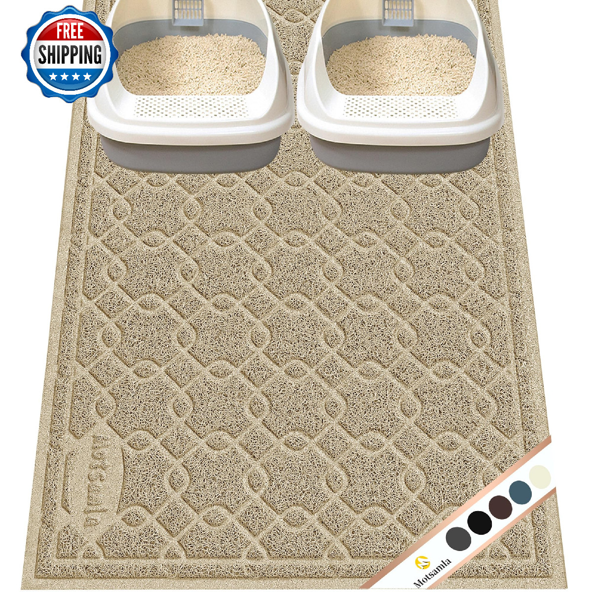 Mat Waterproof Large Litter Trap Kept Floor Cle