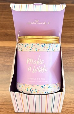 Hallmark Birthday 1- Wick Candle Make A Wish Vanilla Cake Scented 7oz