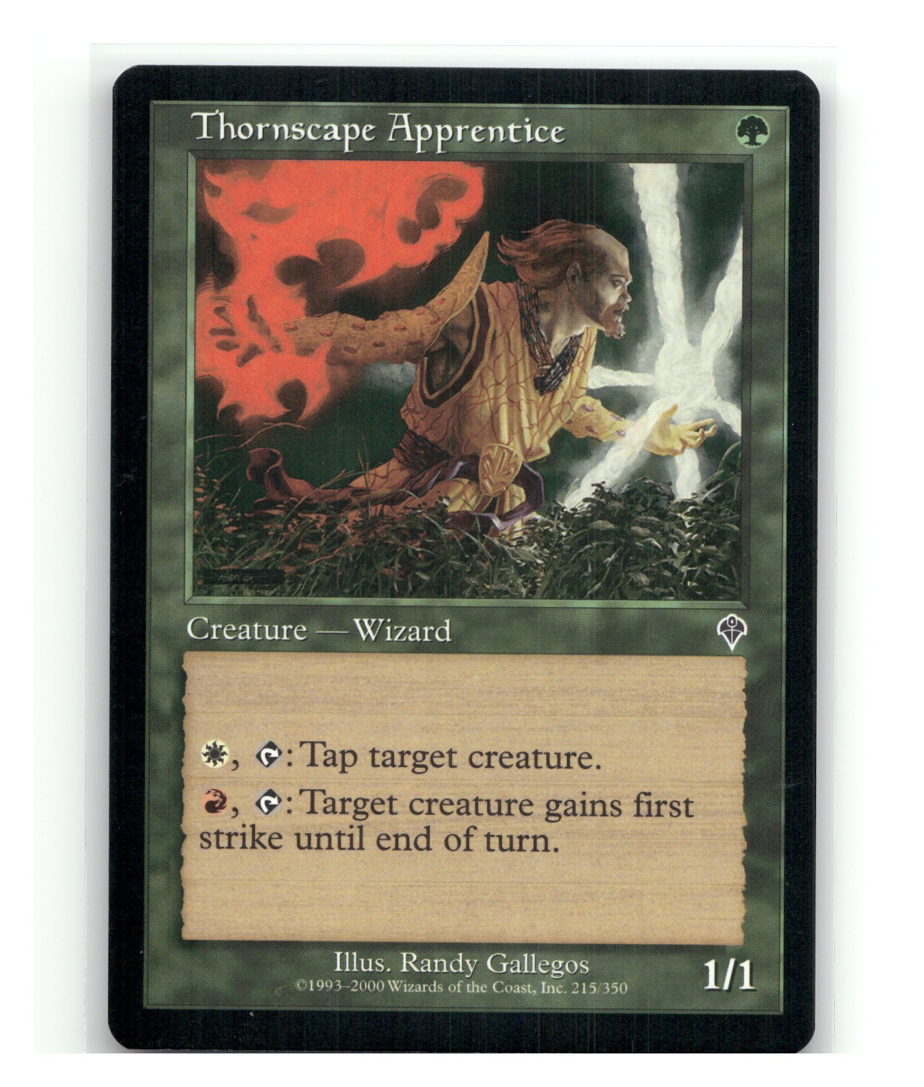 Magic: The Gathering Invasion Thornscape Apprentice 215/350