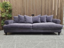 Sofa.com Teddy 4 Seater Sofa In Shale Aquaclean Clever Velvet (Breaks Down) 