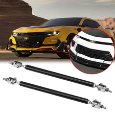 For Chevrolet Camaro Black Adjust Front Bumper Rods Strut Diffusor Support Bar