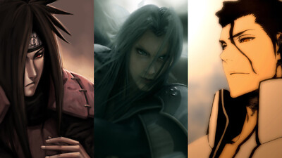 Anime bleach naruto shippuden sephiroth aizen Custom Gaming Mat Desk