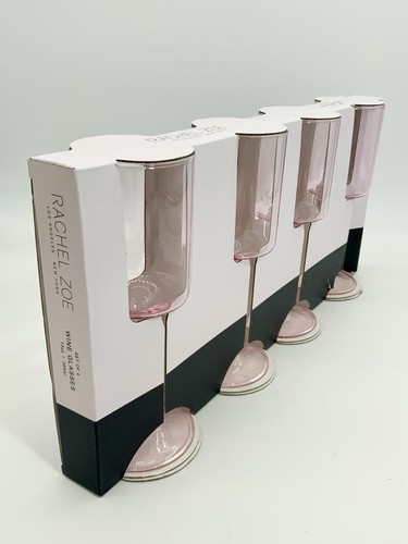 Rachel Zoe Pink Wine Glass Set Of 4 Pink Wine Glass - Picture 2 of 12