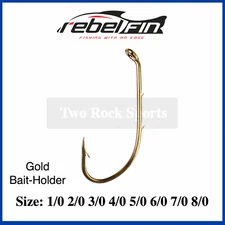 rebelFIN Baitholder BAIT HOOKS - Gold - 1/0 2/0 3/0 4/0 5/0 6/0 7/0 8/0